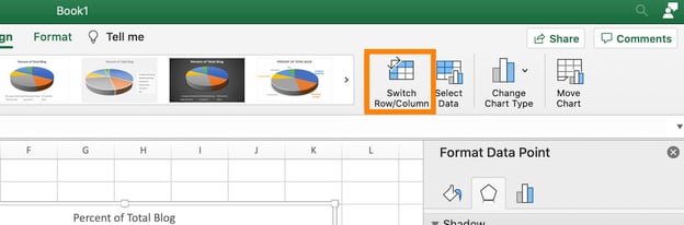 The switch row/column button in excel.